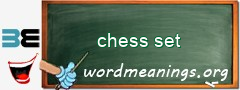 WordMeaning blackboard for chess set